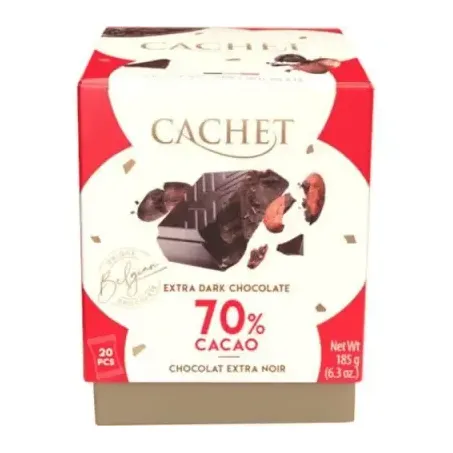 Chocolate sortido extra dark 70% cachet 185g