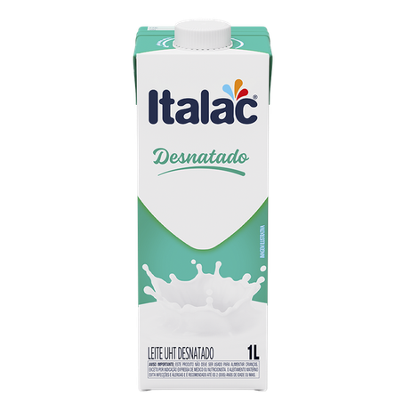 Leite long v italac desnatado 1 lt
