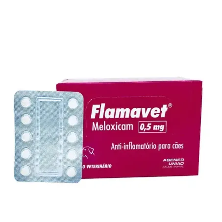 Anti-inflamatório Flamavet Cães 0,5mg 10 Comprimidos