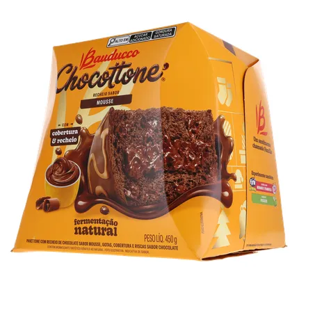 Panettone Bauducco Mousse de Chocolate Caixa 450gr 360-3