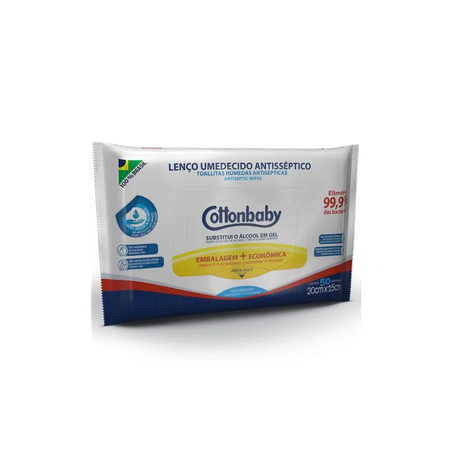 Lenço Umedecido Cottonbaby Antisseptico C/50