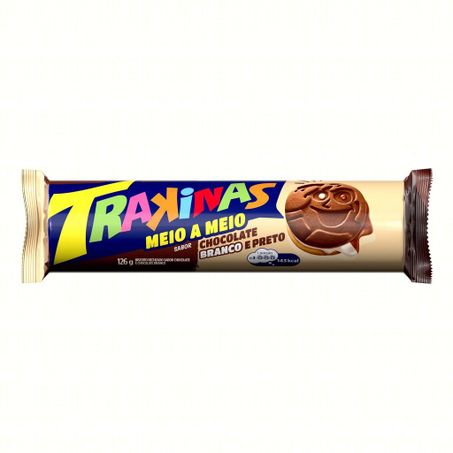 Biscoito trakinas chocolate preto e branco 126 gr