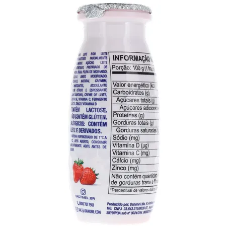 Leite Fermentado Parcialmente Desnatado de Morango Actimel 100G 360-13