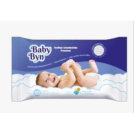 TOALHA UMIDECIDAS BABY BYN PREMIUM C/50           