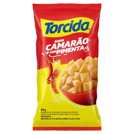 SALGADINHO TORCIDA CAMARÃO PIMENTA 60G