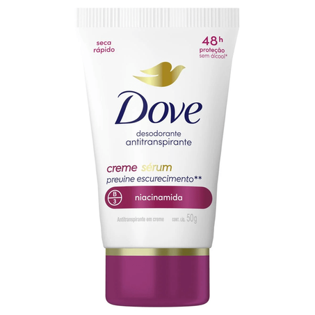 Antitranspirante Creme Dove Sérum Previne Escurecimento Frasco 50gr