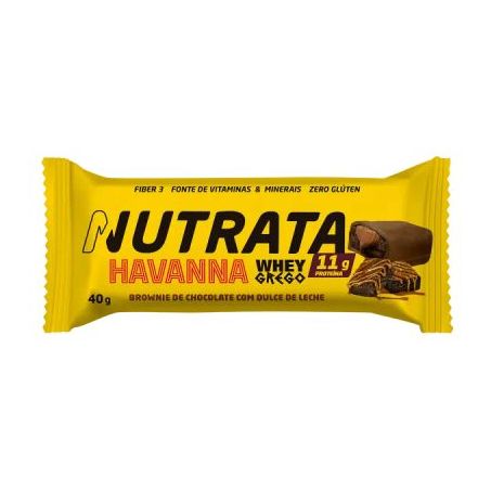 Barra proteina havanna brownie/dulce de leche nutrata 40g