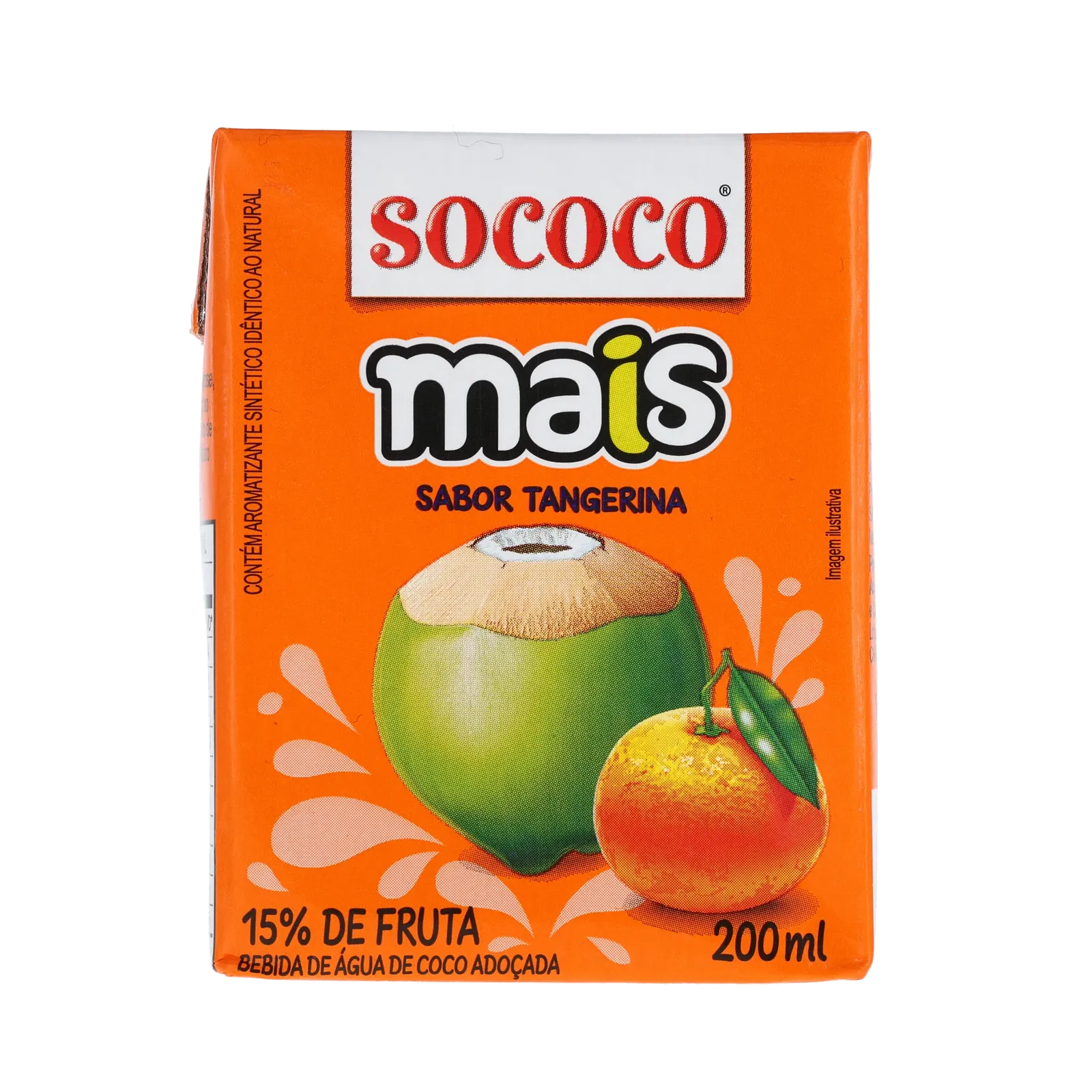 Água de Coco Sococo Mais Tangerina 200Ml