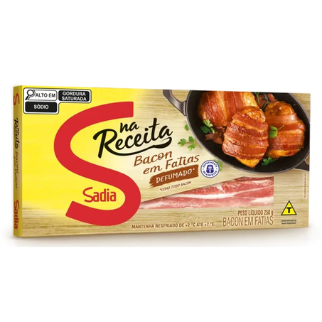 Bacon Defumado Fatiado Sadia 250g