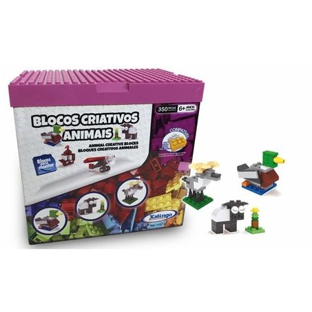 	 BRINQUEDO XALINGO BLOCOS DE MONTAR 350PC CRIATIVOS REF1197.6
