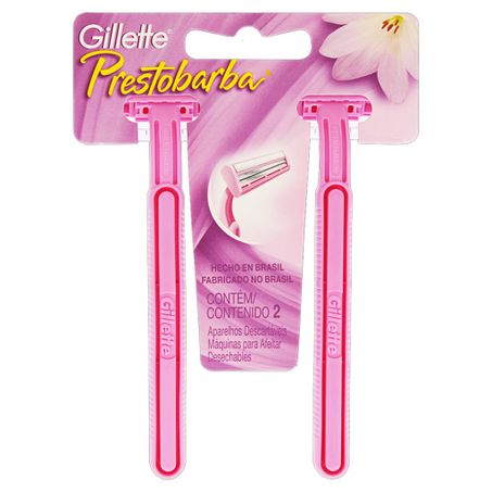 Aparelho descartável para depilar gillette prestobarba com 2 unidades
