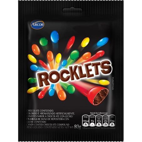 Confeito arcor rocklets 80g