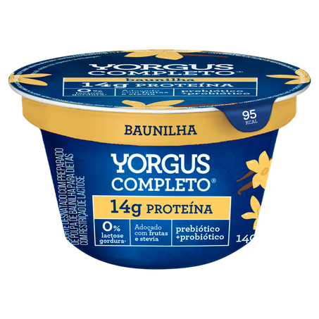 Iogurte Desnatado Yorgus Completo Baunilha Zero Lactose 140G