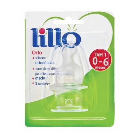 Bico de Mamadeira Silicone Ortodôntico Lillo Tamanho 1 Embalagemidades 2UN