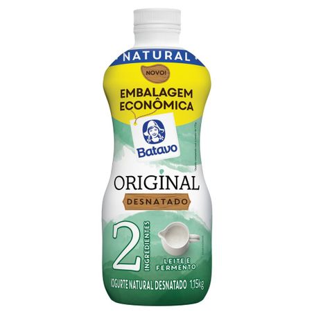 IOGURTE BATAVO LIQUIDO NATURAL DESNATADO 1,15KG