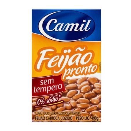 Feijão Carioca Camil pronto sem tempero 490g