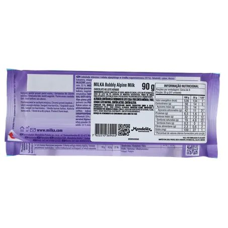 Chocolate Milka Alpenmilch 90G 360-18