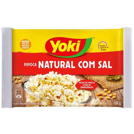Pipoca pop corn yoki nat.c/sal 100g