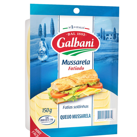 Queijo Galbani 150g - Mussarela - Fatiado