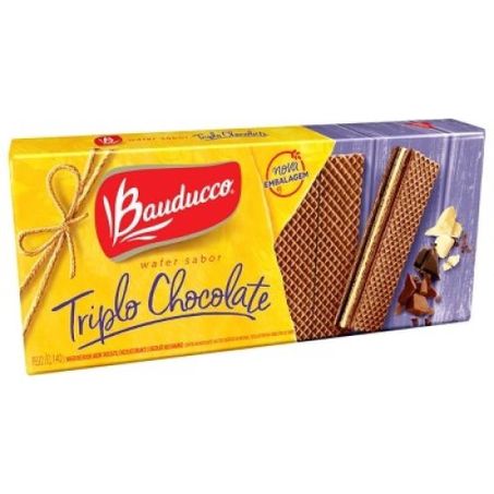 WAFER BAUDUCCO TRIPLO CHOCOLATE 140G