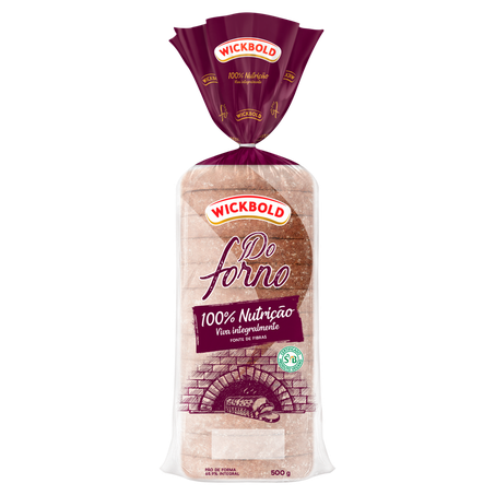 Pão 100% Nutrição Wickbold do Forno 500g