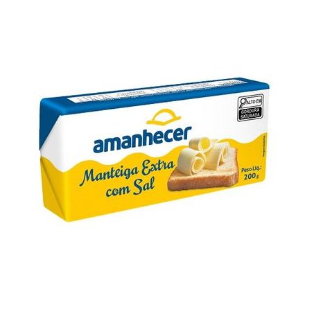 Manteiga amanhecer 200g c/sal tablet