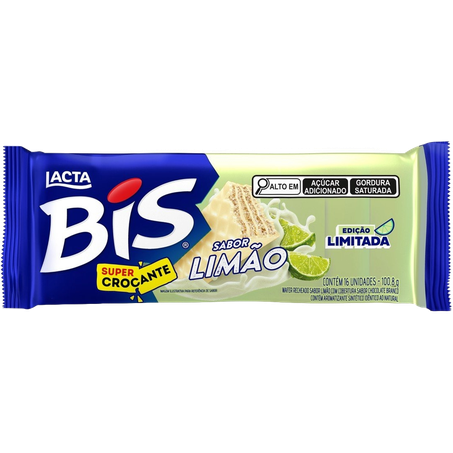 BOMBOM BIS LACTA LIMÃO 100,8G