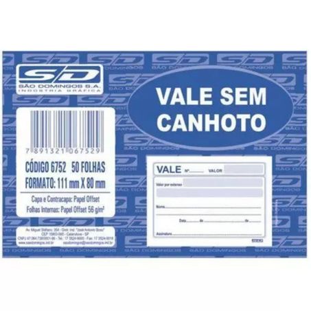 Escolar talao vale sd 50folhas un