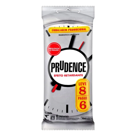 PRESERVATIVO PRUDENCE RETARDANTE LEVE 8 UN PAGUE 6 UN