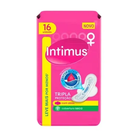 Absorvente Intimus Seca com Abas 16un