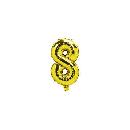 BALAO FESTA DOURADO NUMERO 8