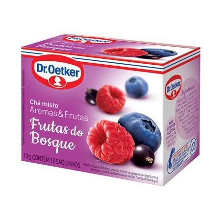 Chá aromas groselha negra/mirtilo/framboesa dr oetker com 10