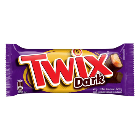 Chocolate Twix Dark Barra 40G