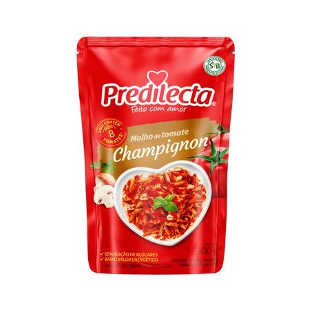 Molho de Tomate Predilecta Champignon Sachê 300gr