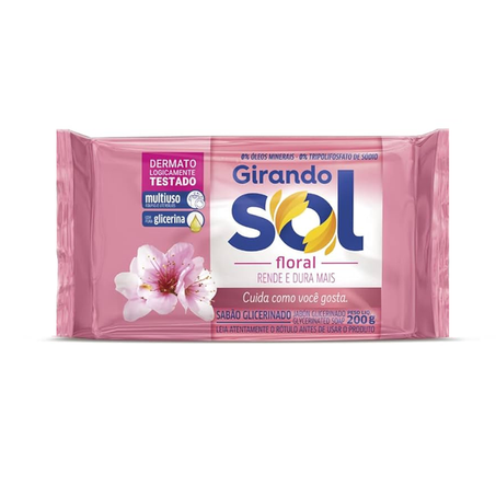 SABÃO BARRA GIRANDO SOL FLORAL 200G