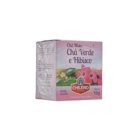 Chá Misto Chileno Chá Verde e Hibisco Caixa com 10un - 10gr 360-55