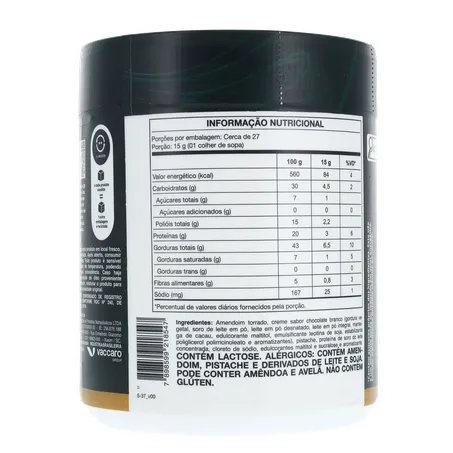Pasta de Amendoim Nutrata Bacio Di Latte Sabor Pistache 400g 360-20