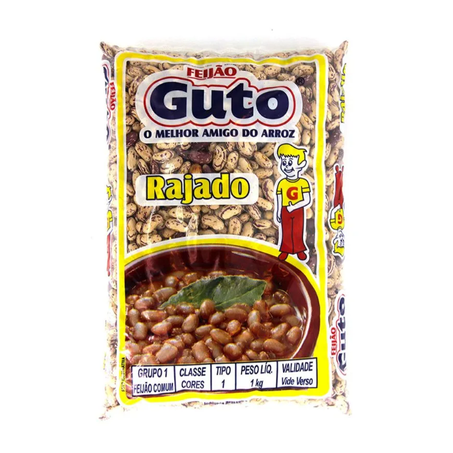 Feijao Rajado Guto 1kg
