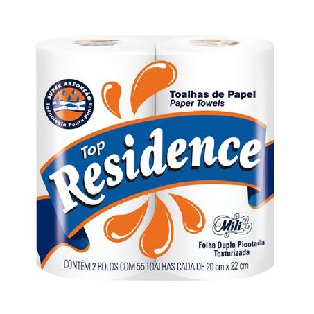 Papel Toalha Residence Picotada 2 Rolos