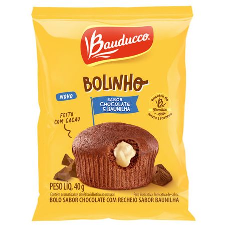 Bolinho chocolate recheio baunilha bauducco
