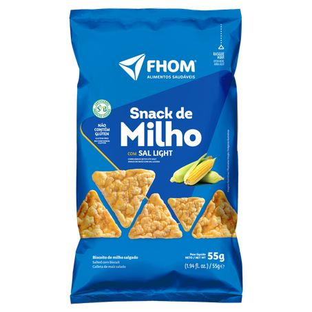 Snack de Milho Fhom com Sal Light 55g