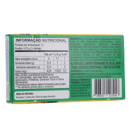 Caldo em Cubos Apti Galinha Caixa com 6un - 57gr 360-16