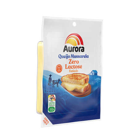 QUEIJO MUSSARELA FATIADO AURORA  ZERO LACTOSE PACOTE 150G