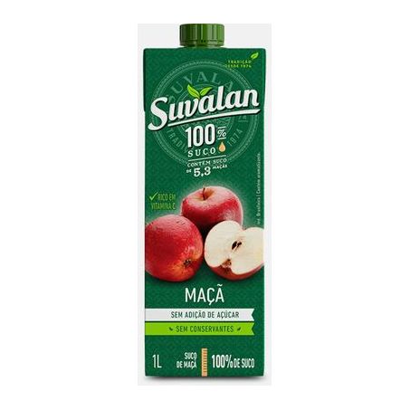 Suco suvalan 100% maçã 1l