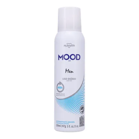 Antitranspirante Aerossol Mood Care Men Frasco Spray 260ml