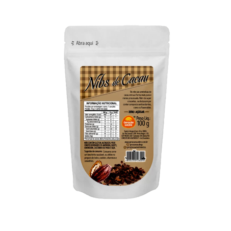 NIBS DE CACAU GERAÇÃO SAÚDE 100G
