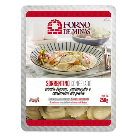SORRENTINO RICOTA FRESCA, PARMESÃO E CASTANHA-DO-PARÁ FORNO DE MINAS