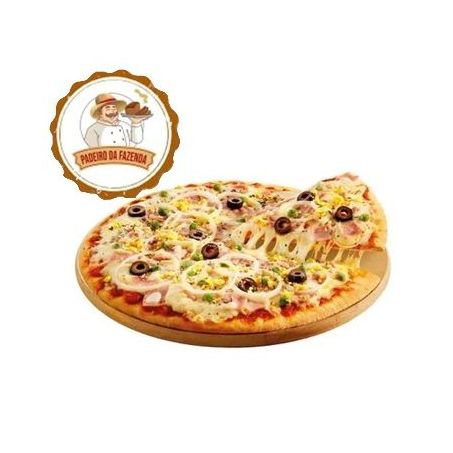 Pizza da fazenda 800g portuguesa redonda