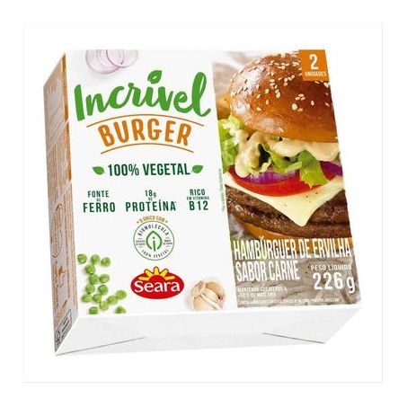 Hambúrguer de ervilha Seara Incrível Carne 226g