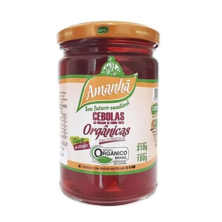 Cebola em conserva ao vinagre de vinho tinto amanhã 180g